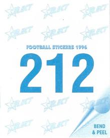 1996 Select AFL Stickers #212 Dean McRae Back